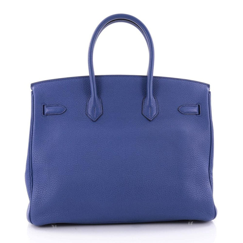 Hermes Birkin Togo 35 Bleu Electric