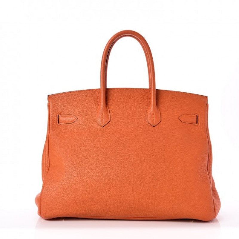 Hermes Birkin Togo 35 Orange Gold