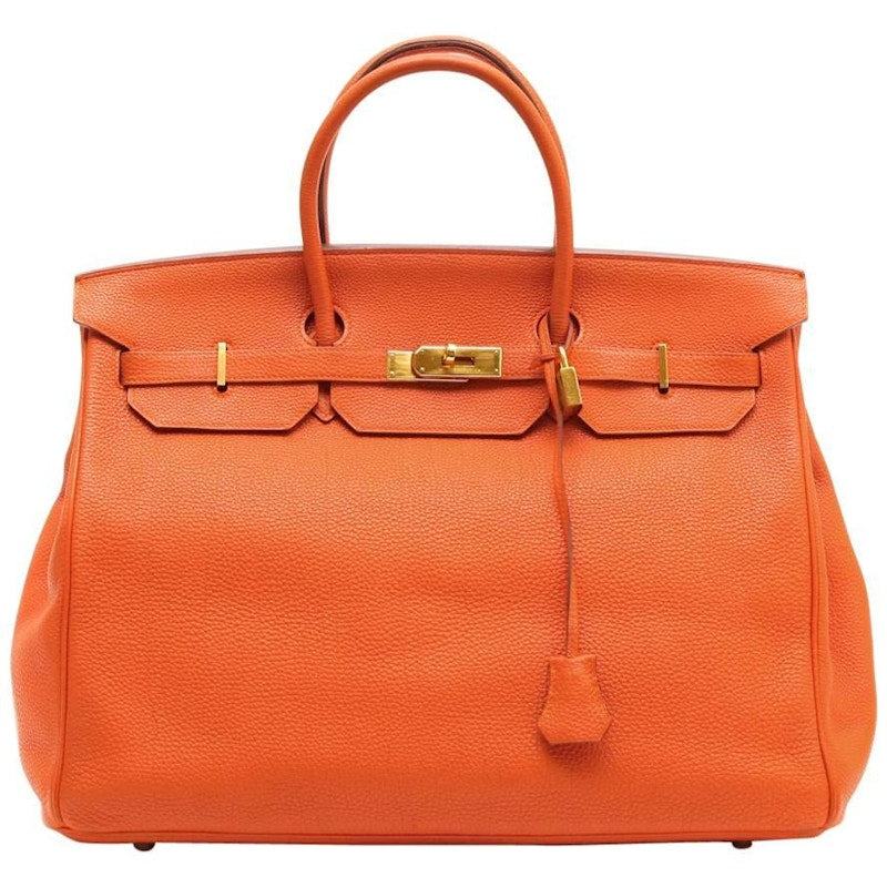Hermes Birkin Togo 40 Gold-tone Orange