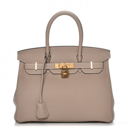 Hermes Birkin Togo Gold Plated 30 Gris Tourterelle