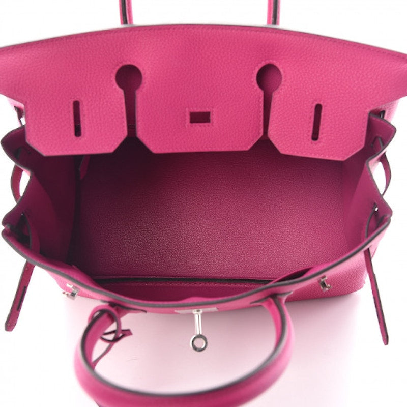 Hermes Birkin Togo Palladium 30 Rose Pourpre