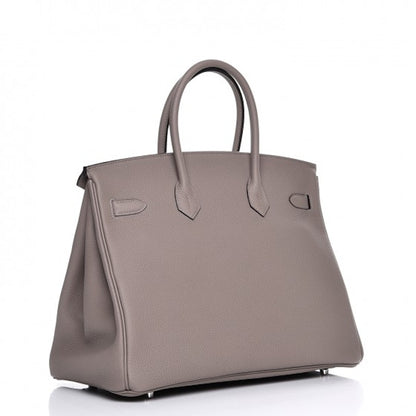 Hermes Birkin Togo Palladium 35 Gris Asphalte