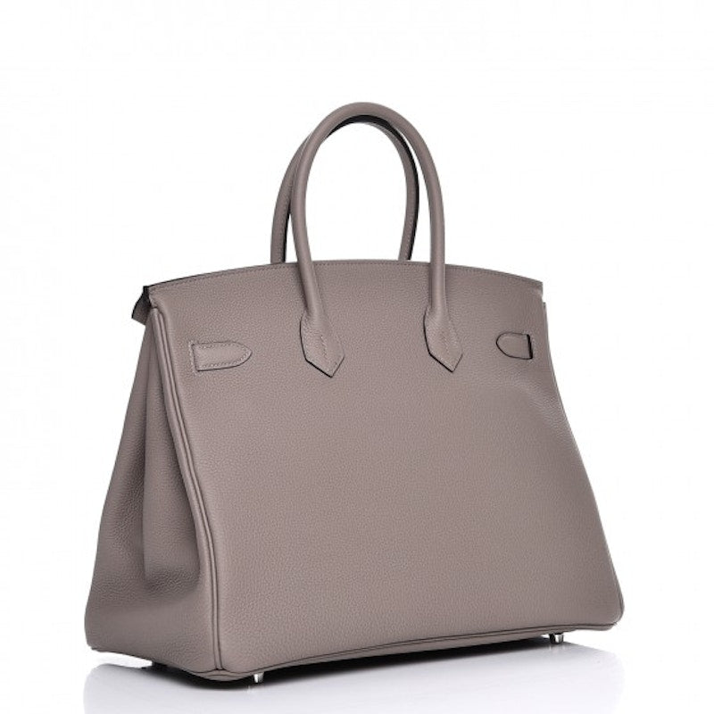 Hermes Birkin Togo Palladium 35 Gris Asphalte