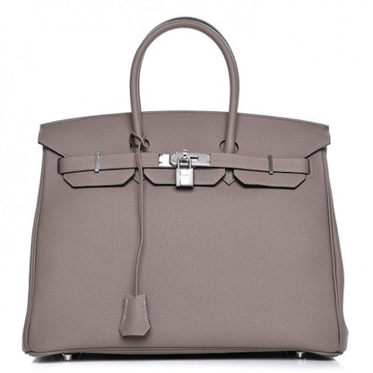 Hermes Birkin Togo Palladium 35 Gris Asphalte