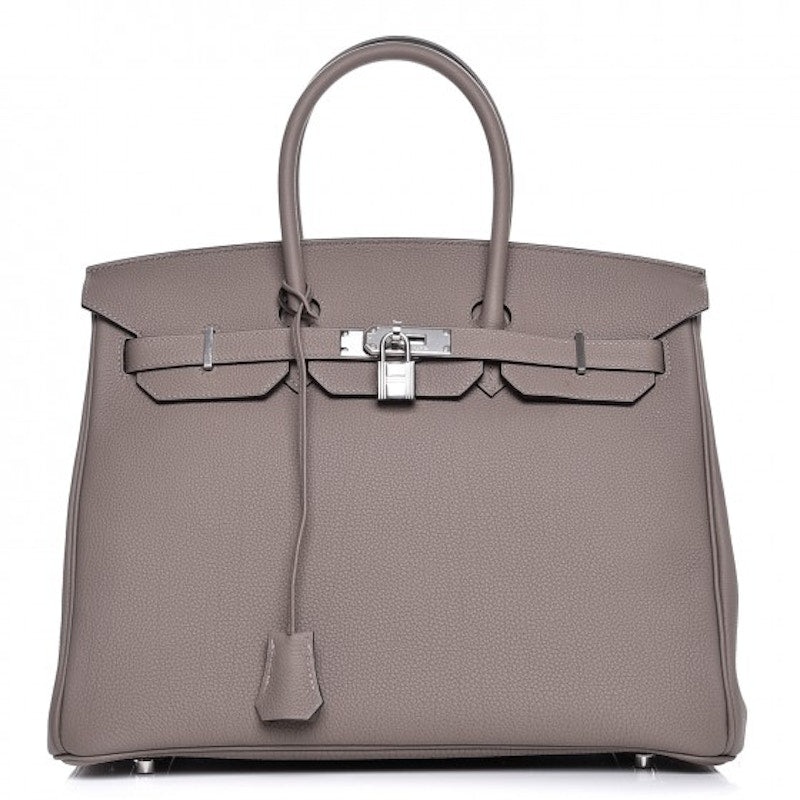 Hermes Birkin Togo Palladium 35 Gris Asphalte