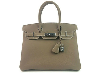 Hermes Birkin Togo Palladium-tone 30 Etoupe