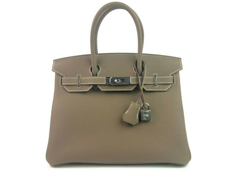 Hermes Birkin Togo Palladium-tone 30 Etoupe
