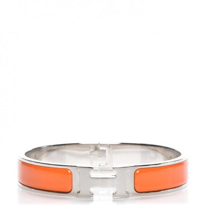 Hermes Bracelet Narrow Clic Clac H Enamel GM Orange