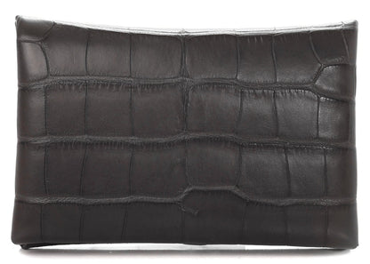 Hermes Card Case Matte Alligator Calvi Graphite