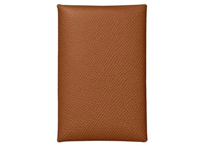 Hermes Card Holder Calvi Epsom Gold