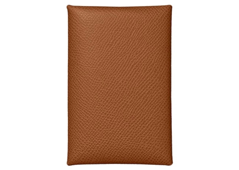Hermes Card Holder Calvi Epsom Gold