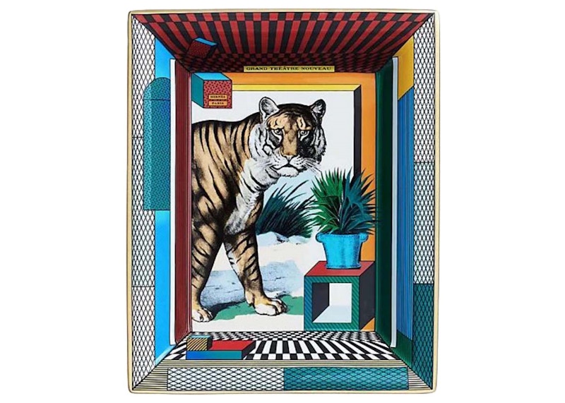 Hermes Change Tray Grand Theatre Nouveau Fauve/Rouge/Bleu