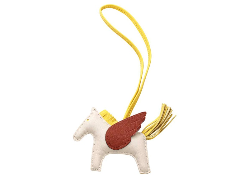 Hermes Charm Rodeo Pegase PM Craie/Jaune De Naples/Cuivre