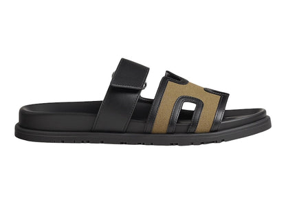 Hermes Chypre Sandal Kaki Nior Canvas (M)