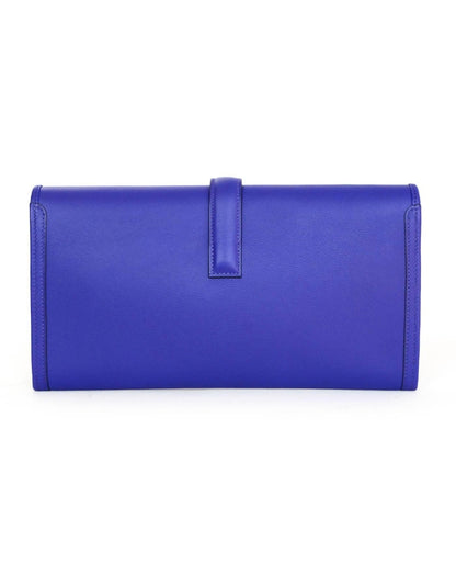 Hermes Jige Elan Clutch Swift 29 Bleu Electrique
