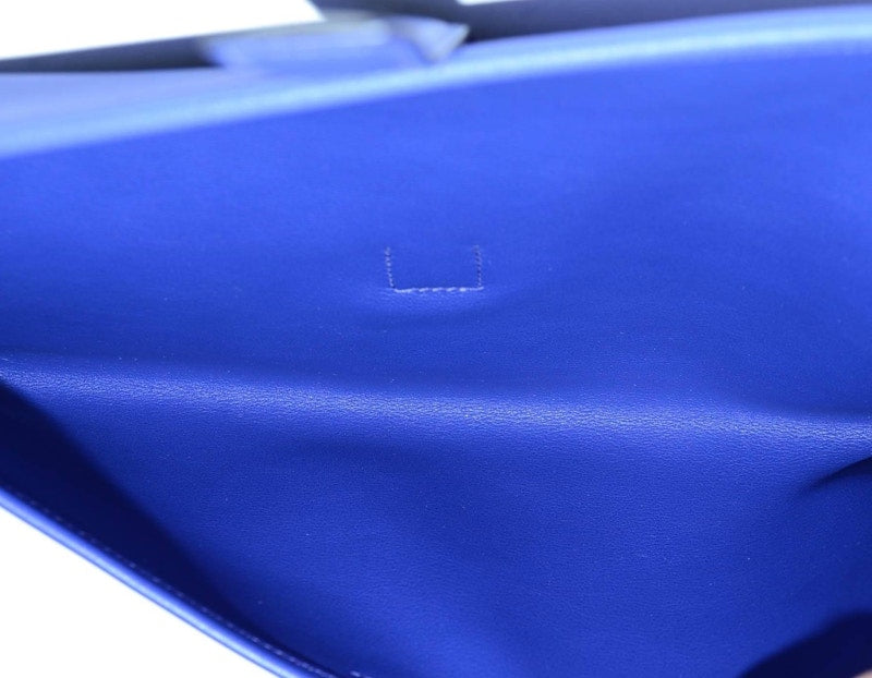 Hermes Jige Elan Clutch Swift 29 Bleu Electrique
