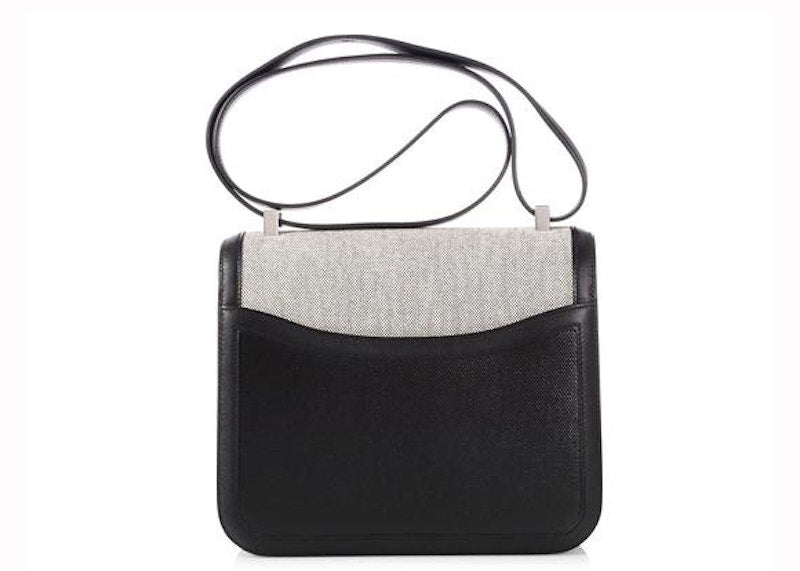 Hermes Constance Swift Toile Palladium 24 Noir