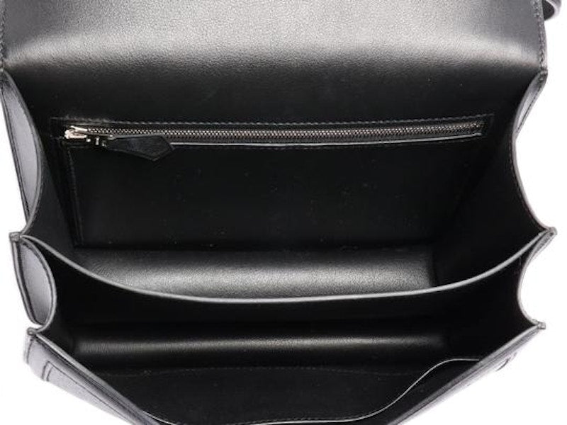 Hermes Constance Swift Toile Palladium 24 Noir