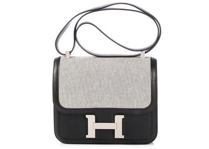 Hermes Constance Swift Toile Palladium 24 Noir