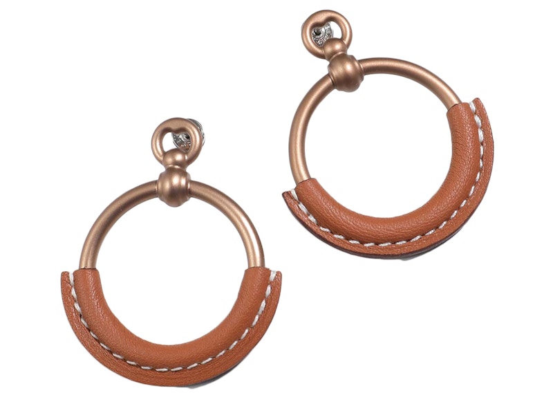 Hermes Earrings Small Model Loop Gold