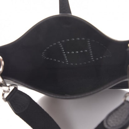 Hermes Evelyne Taurillon Clemence Amazone Strap Palladium TPM Noir