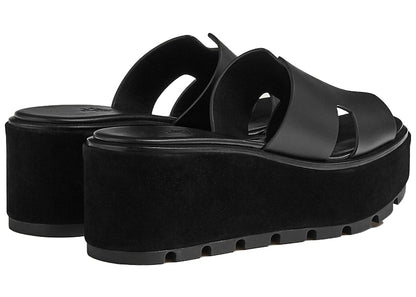 Hermes Eze 30 Sandal Noir Leather