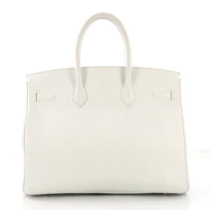 Hermes Handbag Birkin Clemence 35 Blanc