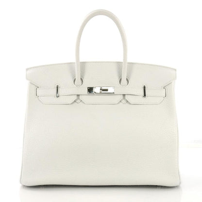 Hermes Handbag Birkin Clemence 35 Blanc