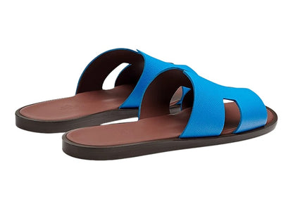 Hermes Izmir Sandal Bleu Santorin Epsom Calfskin Leather