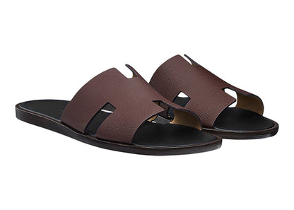 Hermes Izmir Sandal Bordeaux Nior Epsom Leather