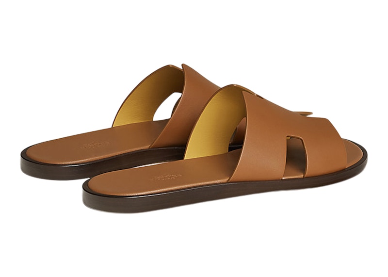 Hermes Izmir Sandal Gold Smooth Calfskin Leather