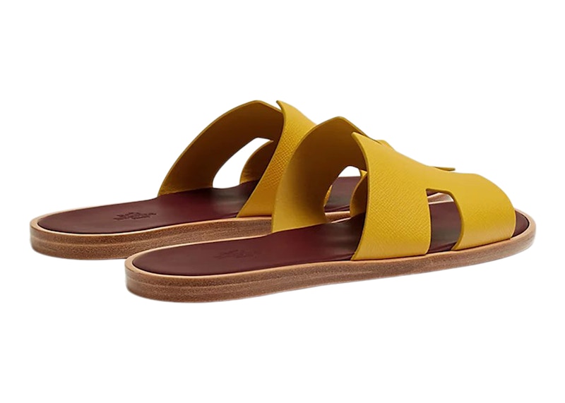 Hermes Izmir Sandal Jaune Citron Epsom Calfskin Leather