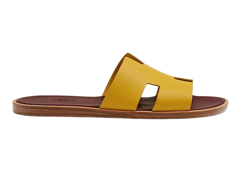 Hermes Izmir Sandal Jaune Citron Epsom Calfskin Leather