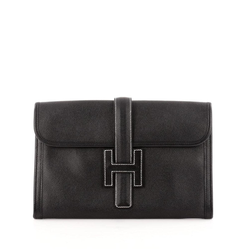 Hermes Jige Clutch Epsom PM Noir