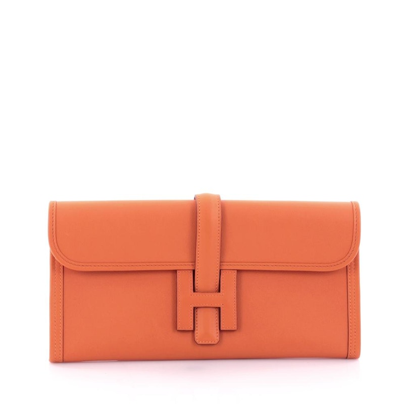 Hermes Jige Elan Clutch Swift 29 Orange
