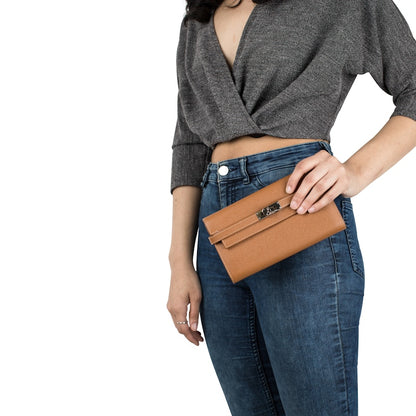 Hermes Kelly Classic Wallet Epsom Gold