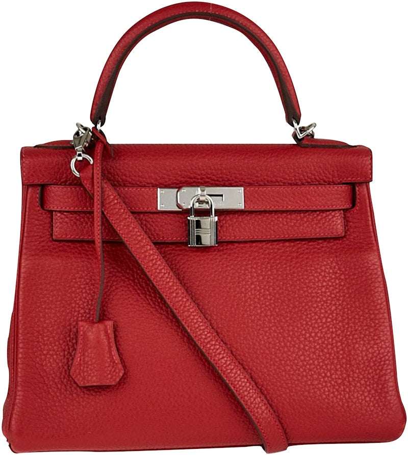 Hermes Kelly Retourne Clemence 28 Rouge Casaque