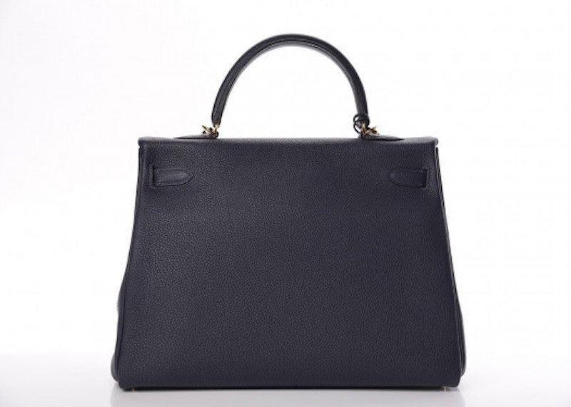 Hermes Kelly Retourne 35 Togo Bleu Nuit