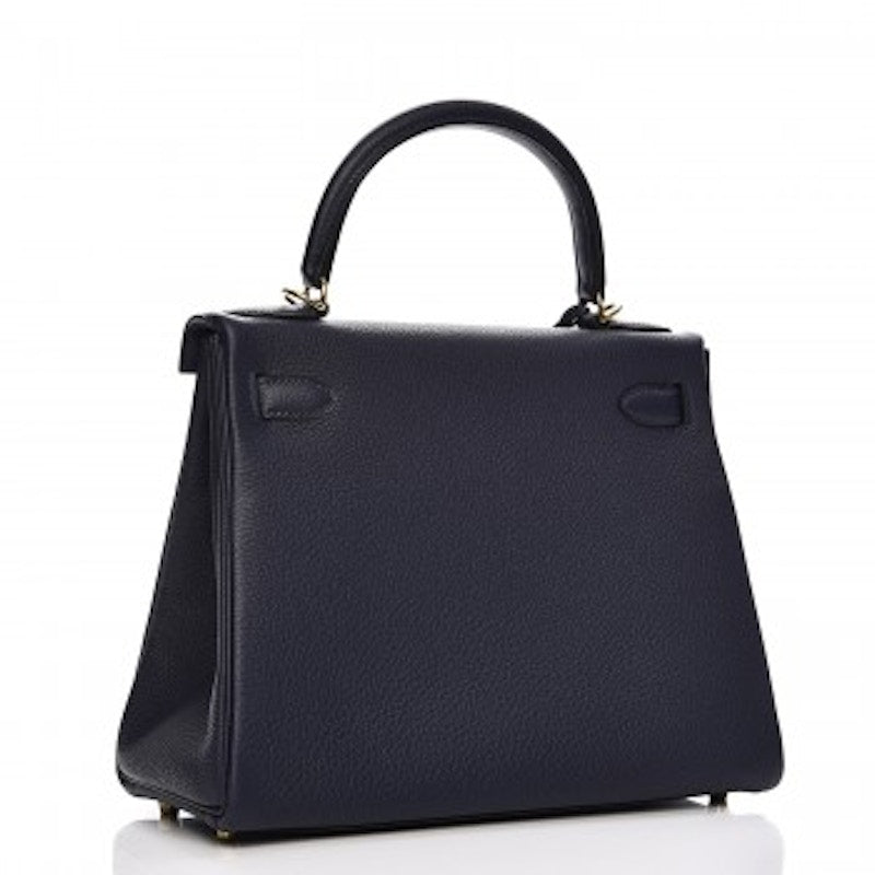 Hermes Kelly Retourne Togo 28 Bleu Nuit