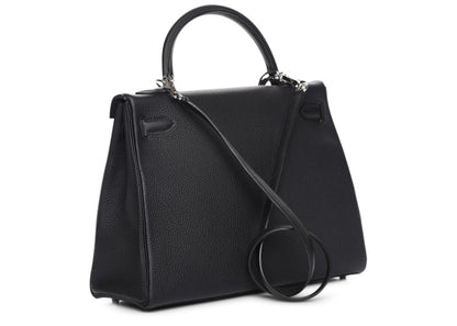 Hermes Kelly Retourne Togo Palladium 32 Noir