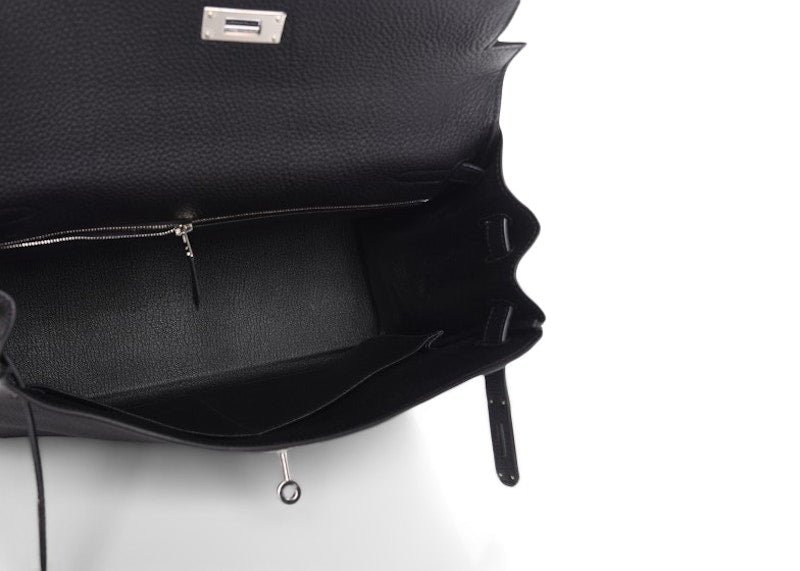 Hermes Kelly Retourne Togo Palladium 32 Noir