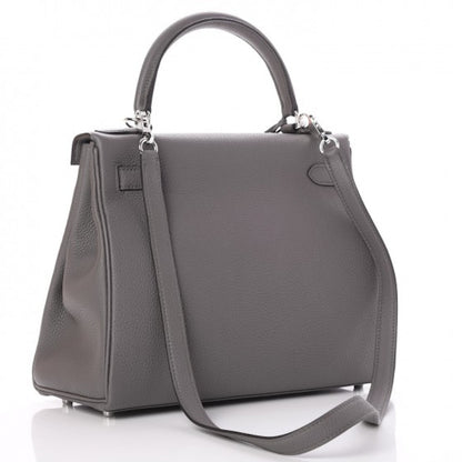 Hermes Kelly Retourne Togo Palladium 28 Etain
