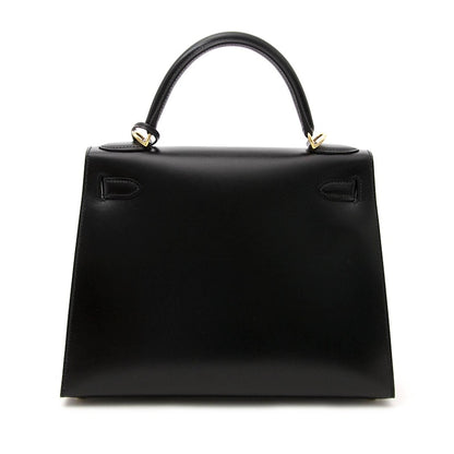 Hermes Kelly Sellier Box Calf 28 Noir
