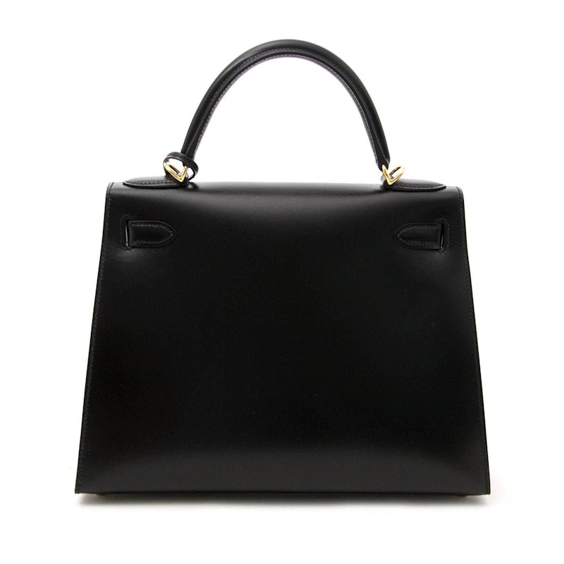 Hermes Kelly Sellier Box Calf 28 Noir