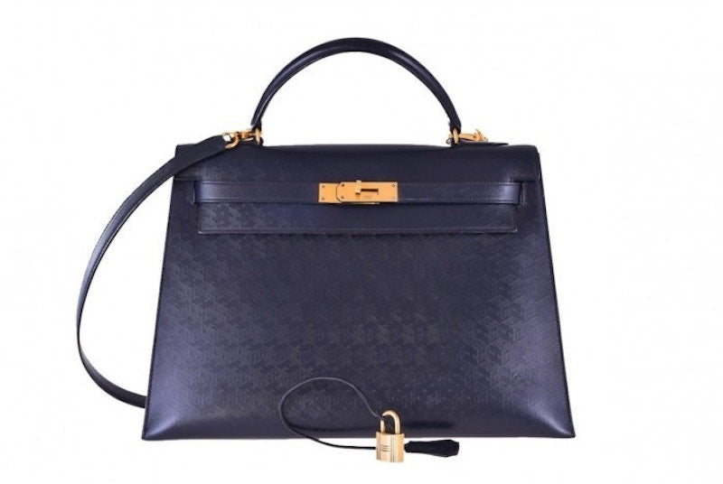 Hermes Kelly Sellier Monogram 32 Indigo