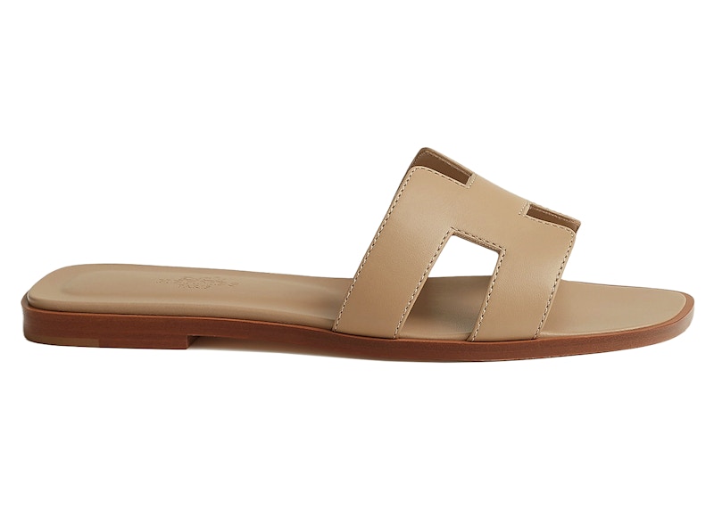 Hermes Oran Sandal Beige Linen (Women's)