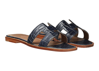 Hermes Oran Sandal Marine Alligator Leather