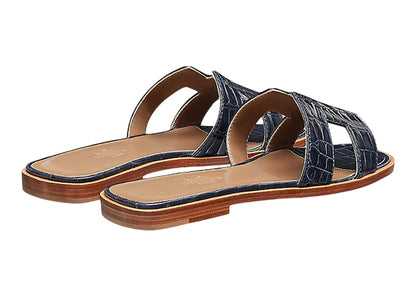 Hermes Oran Sandal Marine Alligator Leather