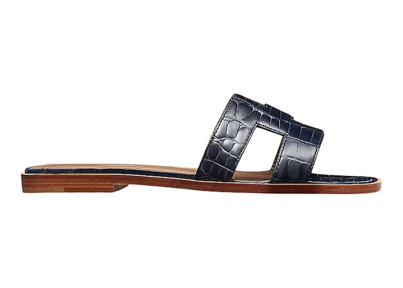 Hermes Oran Sandal Marine Alligator Leather