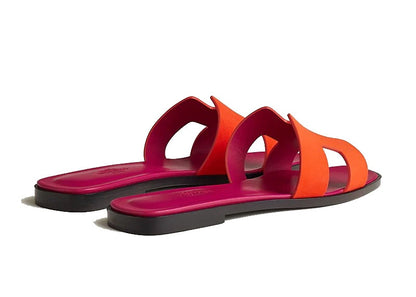 Hermes Oran Sandal Orange Synthetique Suede Goatskin